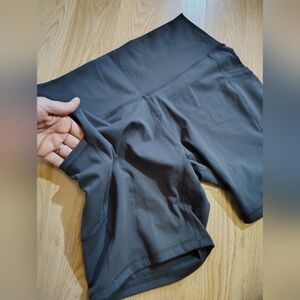 Gray High-Waisted Athletic Shorts